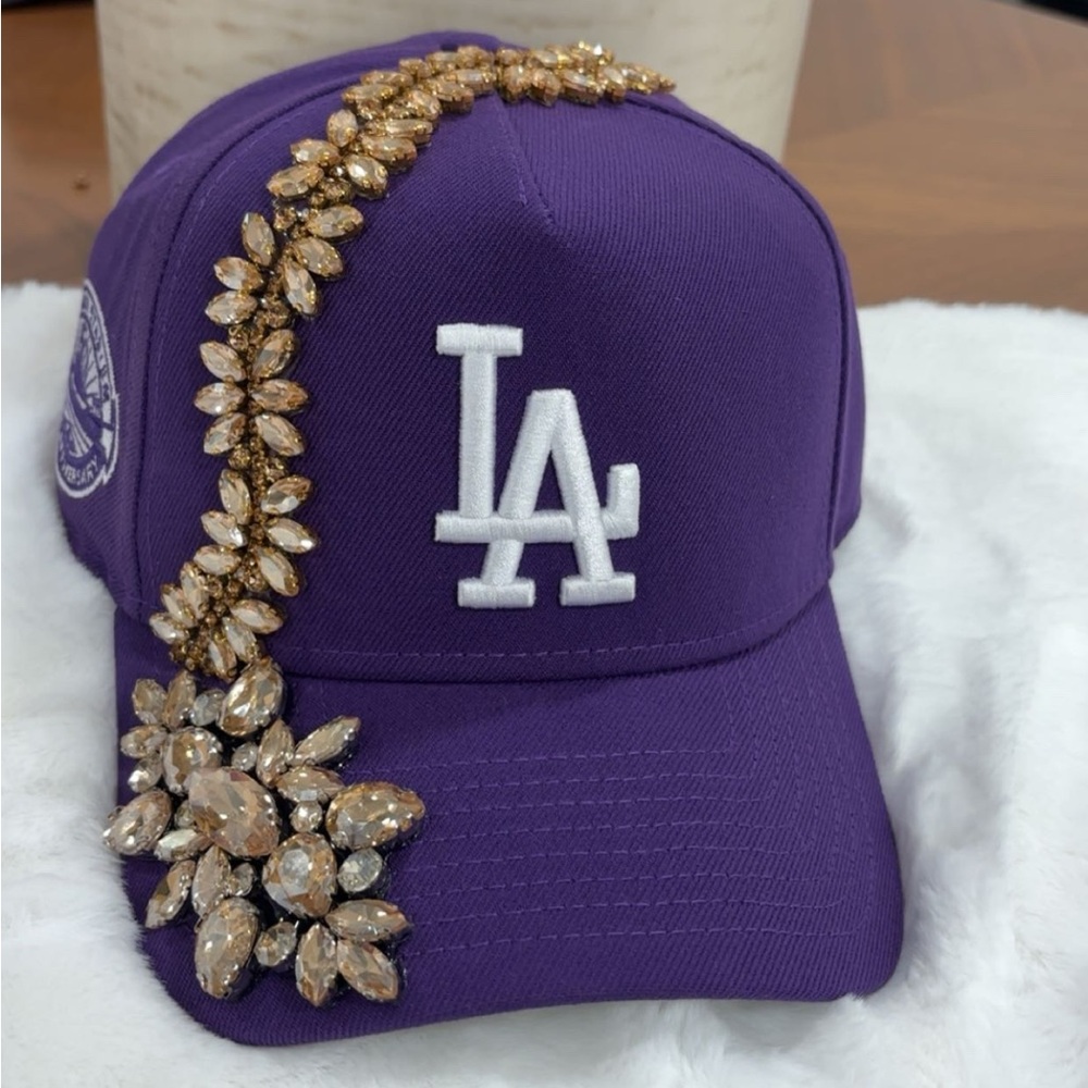 Purple Embellished Cap